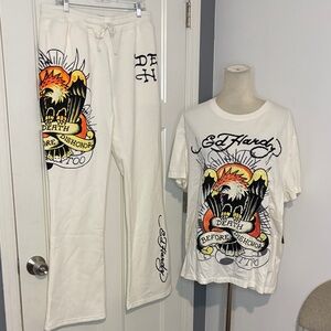 Ed Hardy Death Before Dishonor Sweats And Tee Set